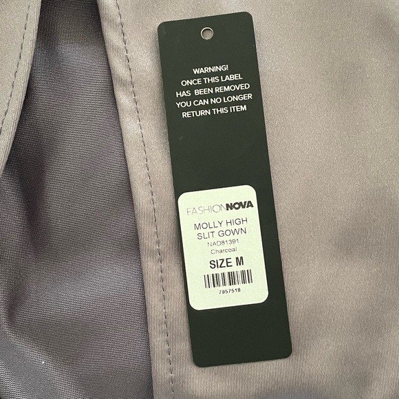 “Molly” high slit one-shoulder gown - Picture 9 of 9